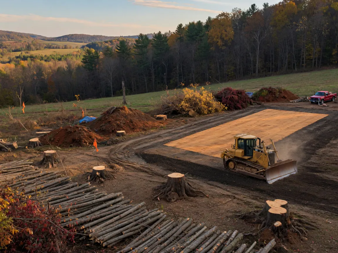 Hillside clearing in Volant, PA