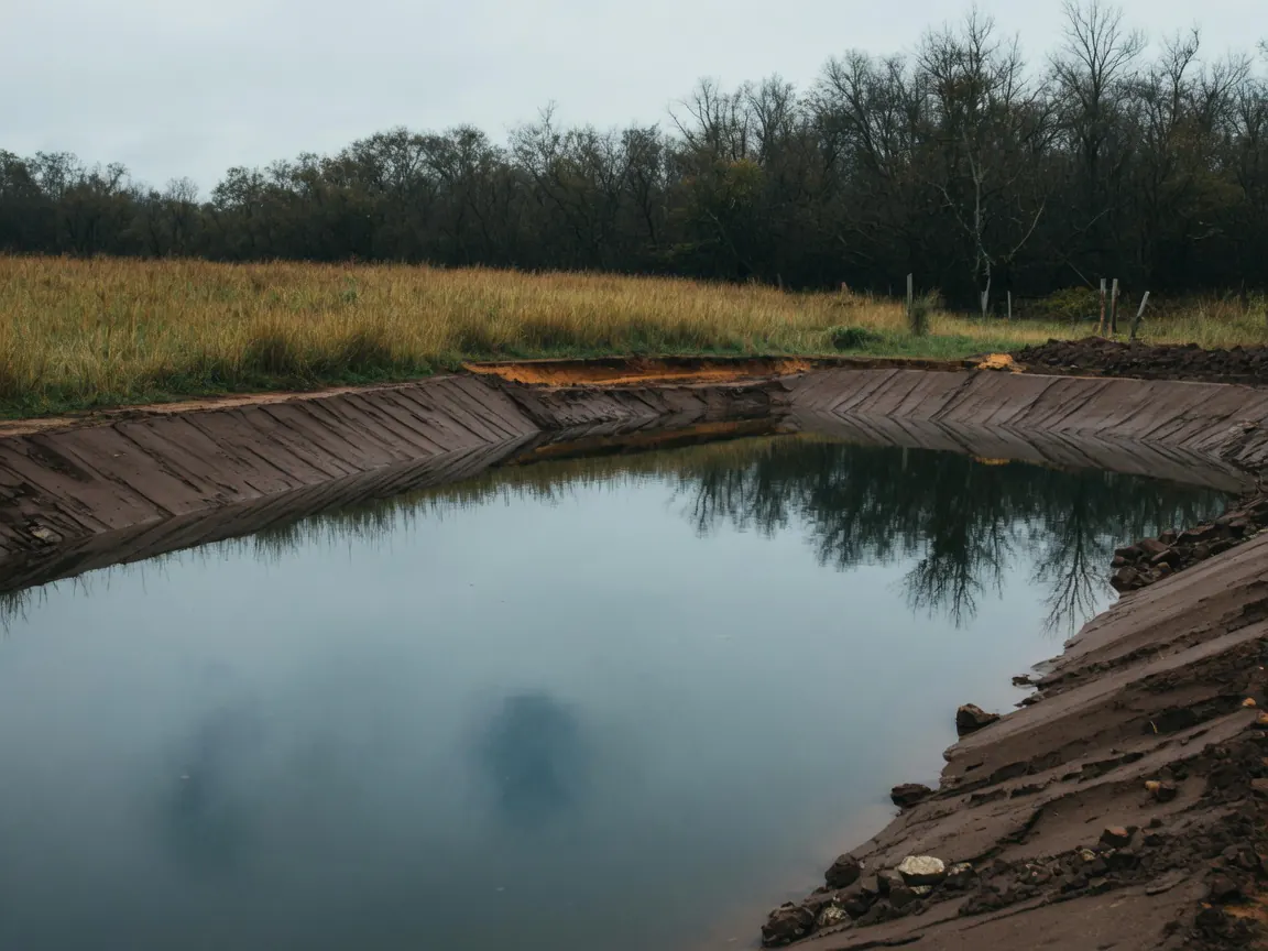 Quarter-acre farm pond in Hadley, PA